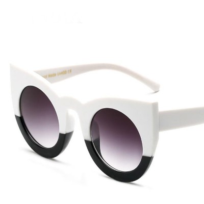 Women's Designer Classic Sunglasses - BLACK & WHITE